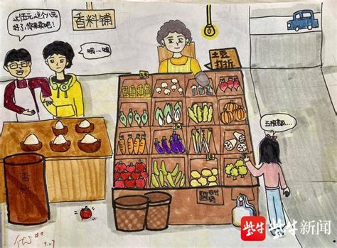56岁大姐的菜场“画室”：“卖菜是为了生活，画画是为了享受生活”