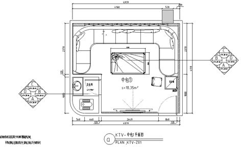 某KTV包房内部平面装修设计施工图（共17张）_ktv_土木在线