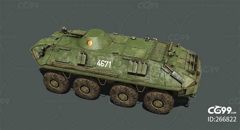 前苏联brt60轮式装甲 运输车 模型 PBR次世代 写实 战争 装甲车-cg模型免费下载-CG99