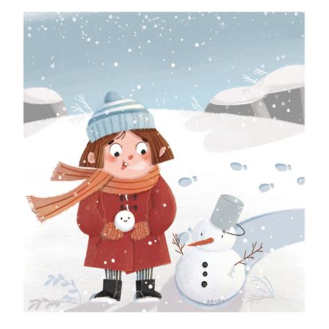堆雪人的小朋友插画图片下载-正版图片400084432-摄图网