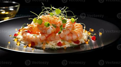 Photo of Shrimp Cocktail as a dish in a high-end restaurant. Generative ...