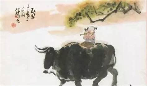 儿童古诗封面之牧童骑黄牛于山水间PSD素材免费下载_红动中国