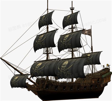 blender 黑珍珠号海盗船3d模型素材资源免费下载-Blender3D模型库