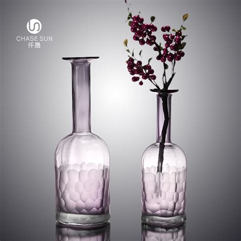 厂家直销复古风透明小玻璃花瓶ins风家居摆件客厅茶几插花小花瓶-阿里巴巴