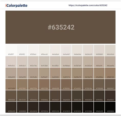 Pantone 2322 U Color | Hex color Code #635242 information | Hsl | Rgb ...