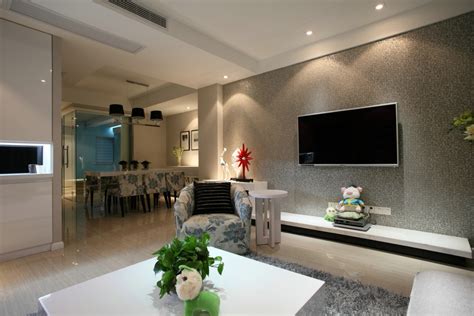 2016客厅电视背景墙材质特点 有效提升品位格局-上海装潢网