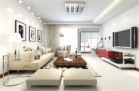 本方案是现代主义风格，客厅大面积是原定白色乳胶漆电视背景墙的上_装修美图-新浪家居