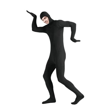 新款黑衣人紧身衣cosplay成人夜行衣 舞台表演服 忍者隐形衣-阿里巴巴