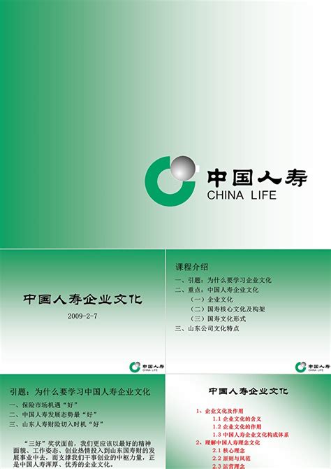 中国人寿企业文化PPT_卡卡办公