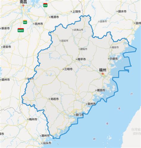福建地图图片
