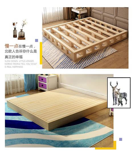 老榆木定制家具硬板床全实木高脚床储物床双人床原木新中式平板床-阿里巴巴