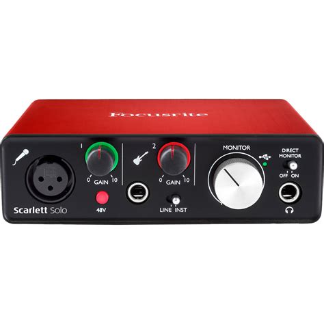 Focusrite Scarlett Solo - Compact USB Audio Interface w / Preamp