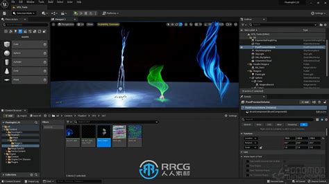 UE5虚幻引擎游戏奇幻场景视觉特效实例制作流程视频教程 - 游戏开发教程 - 人人CG 人人素材 RRCG
