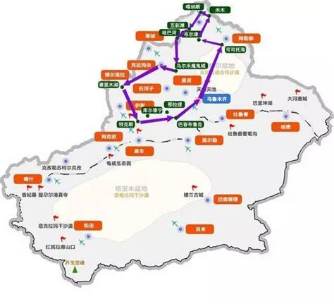 新疆景点地图图片