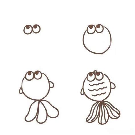 海洋小鱼怎么画简单好看 鱼儿的画法简笔画图片 - 巧巧简笔画