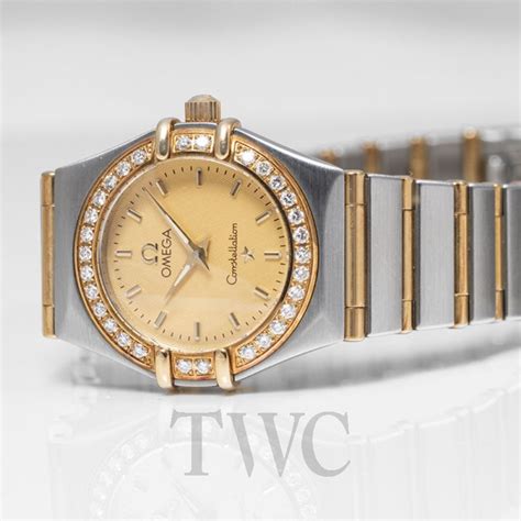 Omega Constellation Stainless Steel 18kt Yellow Gold Ladies Watch 1267. ...