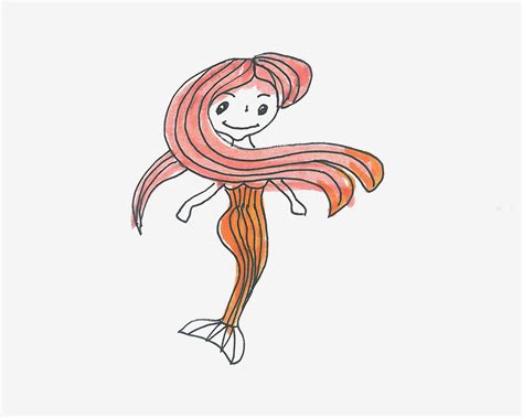 8一10岁绘画大图 幼儿美人鱼填色图片💛巧艺网