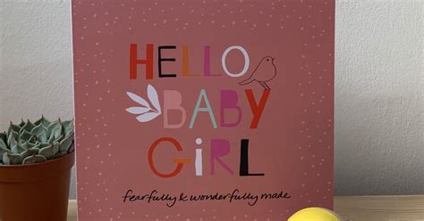 Hello Baby Girl | New Baby Greetings Card | Cheerfully Given