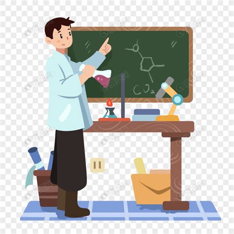 做实验的化学老师元素素材下载-正版素材401779313-摄图网