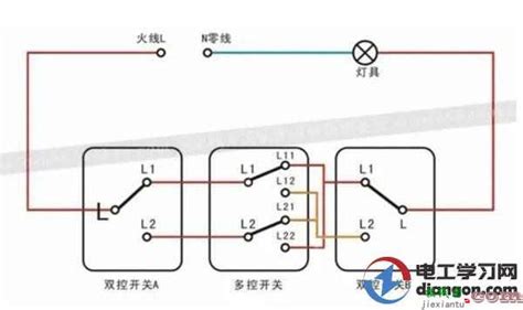开关接线图图片