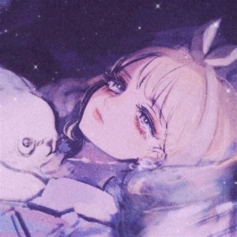 温柔头像紫色星空女生