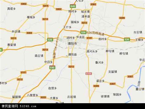 河南濮阳地图图片