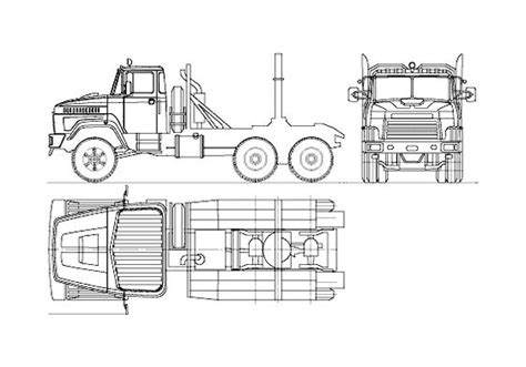 Download drawing KrAZ 64372-040 6x6 Truck 2007 in ai pdf png svg formats