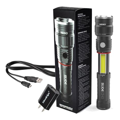 Nebo 6434 Slyde King 330 Lumen USB rechargeable LED flashlight ...