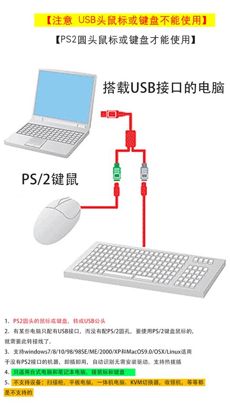 USB转PS2转接线 usb转ps2键盘鼠标接口连接线 PS2 to USB连接线-阿里巴巴