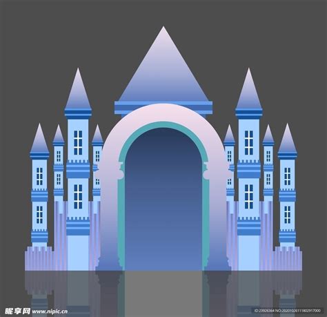 蓝色古堡图片