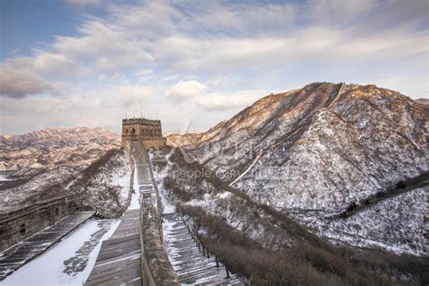 八达岭长城冬季景观高清摄影大图-千库网