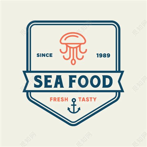 标志设计元素应用实例：海鲜餐厅 - 设计之家