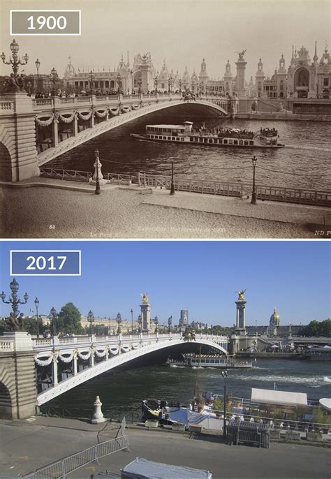 百年巴黎今非昔比 新老照片对比感叹光阴岁月_大师作品-蜂鸟网