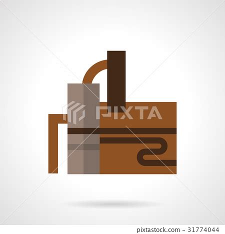 Distillery industry flat color vector icon - Stock Illustration ...