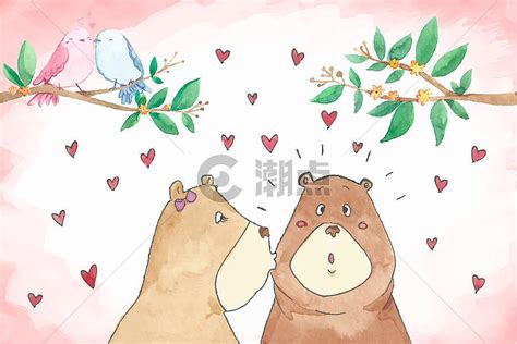 动物情人节猫咪插画素材图片免费下载-千库网