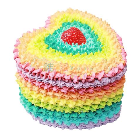 爱你的颜色---心形彩虹蛋糕_蛋糕_唯派蛋糕鲜花网---实体连锁配送