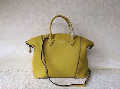 路易威登新款Lockit手袋 柠檬黄 大号94594 LV包包女款图片 - 七七奢侈品
