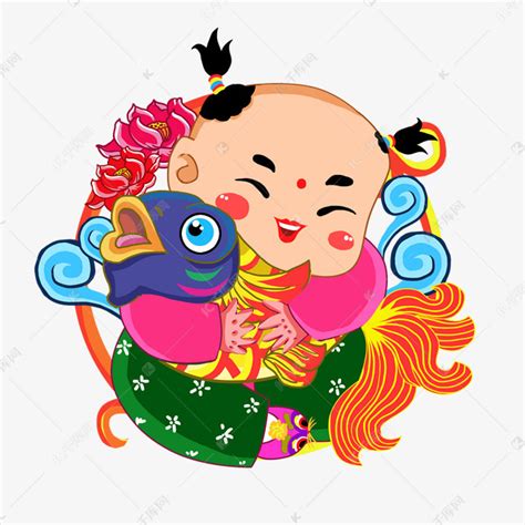年画娃娃图片
