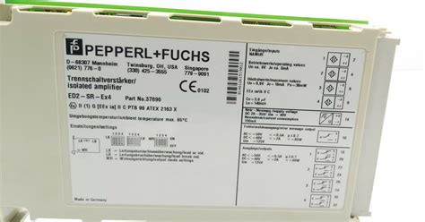 Pepperl+Fuchs D-68307 Mannheim (0621) 776-0 Isolated Amplifier | eBay