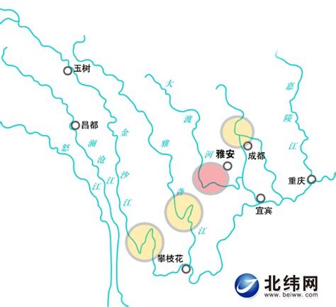 长江流域水系图（水利枢纽）_中国地理地图_初高中地理网