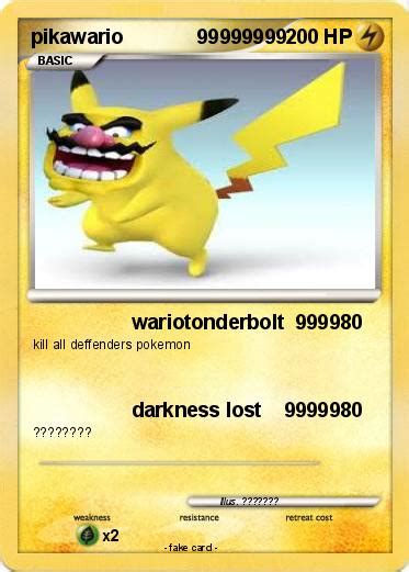 Pokémon pikawario 99999999 99999999 - wariotonderbolt 9999 - My Pokemon ...