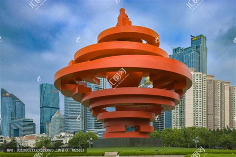 青岛标志雕塑-五月的风 高清图片下载_红动中国