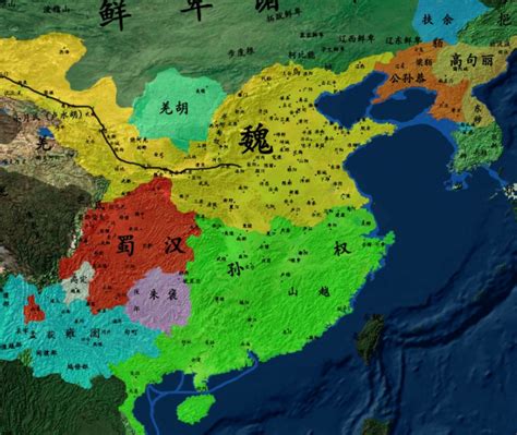 三国鼎立地图图片