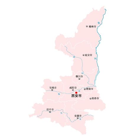 陕西省地图矢量素材(EPS格式) - 设计之家