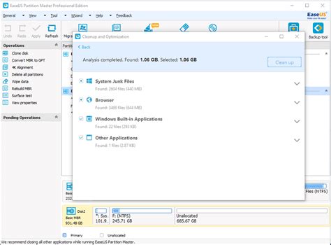 EaseUS Partition Master, excellent for managing partitions