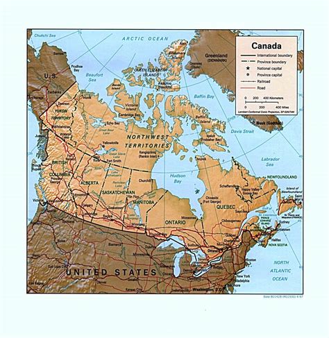 加拿大交通旅游地图 - 加拿大地图 - 地理教师网