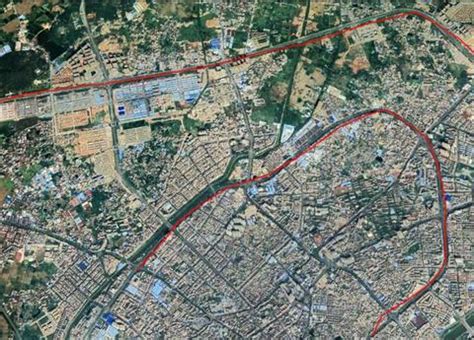 卫星上看广西玉林：市区没有大江，还建有一环路、二环路|玉林|一环路|二环路_新浪新闻