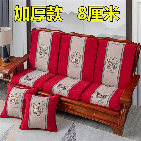 中式红木沙发垫定制1109古典绣花坐垫套实木家具厚防滑罗汉床垫子_虎窝淘