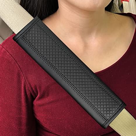 Amazon.com: JAVMOO Seat Belt Pads Leather Seat Belt Covers More Comfort ...
