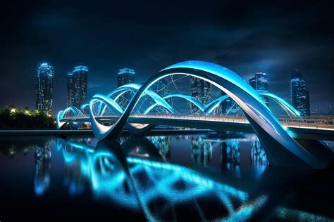AI桥：A modern landscape walking bridge across the river, design by Zaha ...